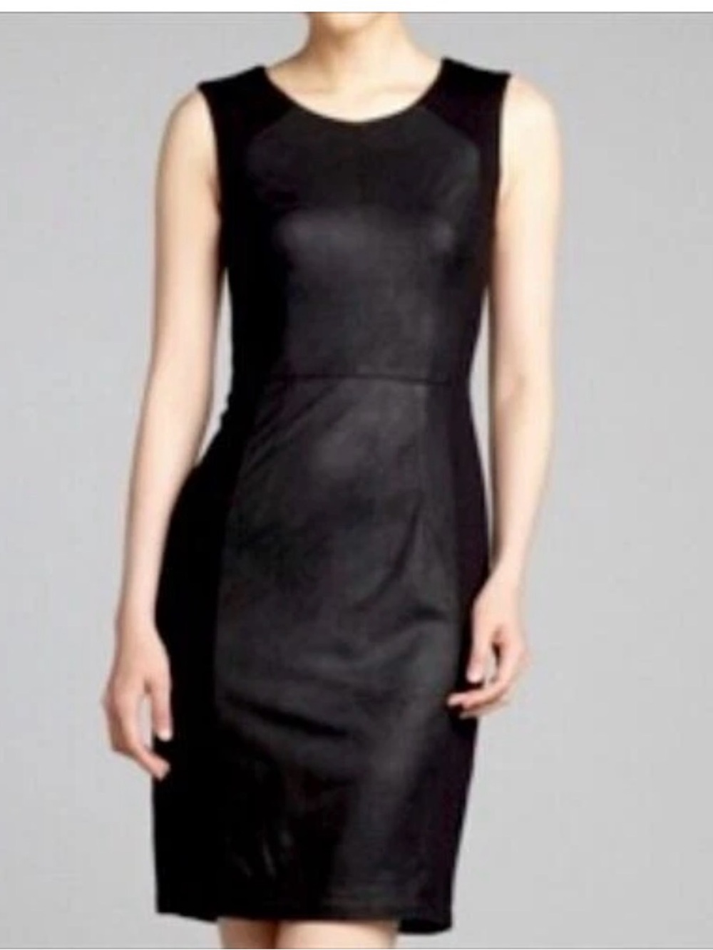 BCBGMaxAzria Black Sleeveless Sheath Mini Dress